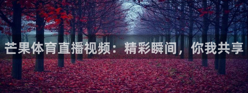 斗球体育官网入口：芒果体育直播视频：精彩瞬间，你我共享